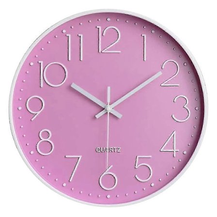 Stille vægur 12 tommer Køkkenur Kvarts Batteridrevet Rund Moderne Hjemmedekoration Ur db