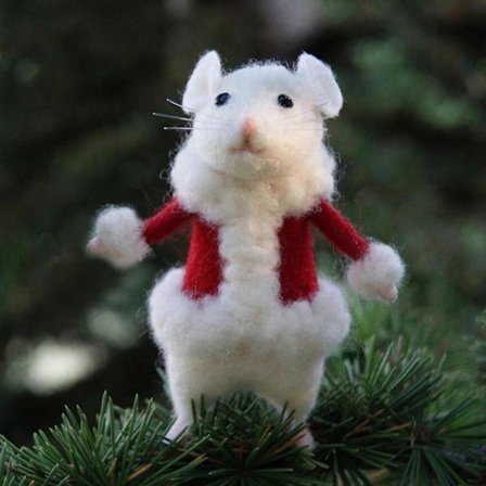 Halloween Julemus Dekorationer, Mus i Røde Klæder Dekorationer