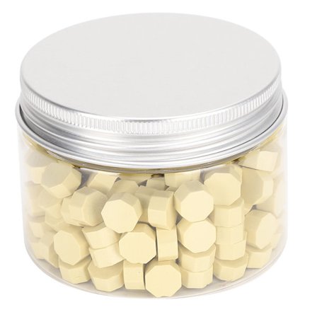 200 stk. forsegling af voks oktagon forsegling perlemor dragt flaske emballage til kuverter dokumenter bryllupsinvitation lys gul