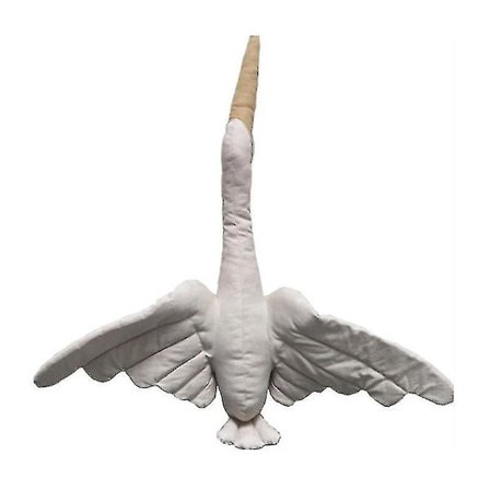 Veggmontert svanedukke stoff soverom barnehage hengende ornamenter baby beroligende pute hvit