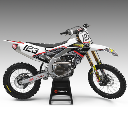 Kit Adesivi/Grafiche Completo ENJOY Rockstar + Adesivi Tabelle Portanumero - Yamaha YZ 250X 2015-2025
