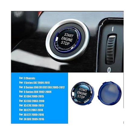 Vaihda koristelista kristalliin yhden painikkeen moottorin sammutuspainikkeen tarra 3 5 sarjaan X1 X3 X5 E70 E71 E90 E6