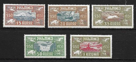 Island 1930 - AFA 142 - 146 - Postfrisk