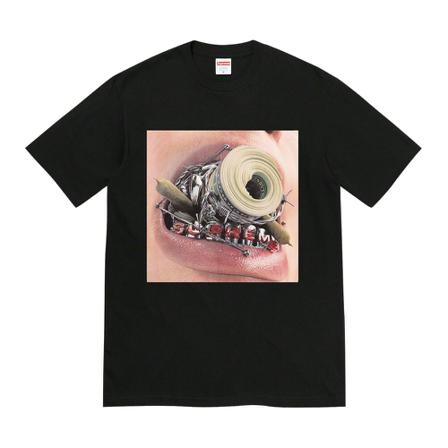 Supreme, T-Shirts Zwart, Heren, Maat:S