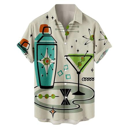 Mode Casual Kortärmad Knappskjorta Loose Beach Vacation