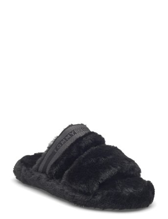 Hilfiger Fur Slipper Black Tommy Hilfiger