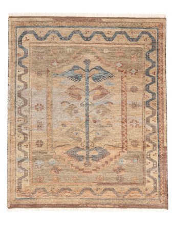 Hand Knotted Oushak Indo Rug 247X297 Wool Large