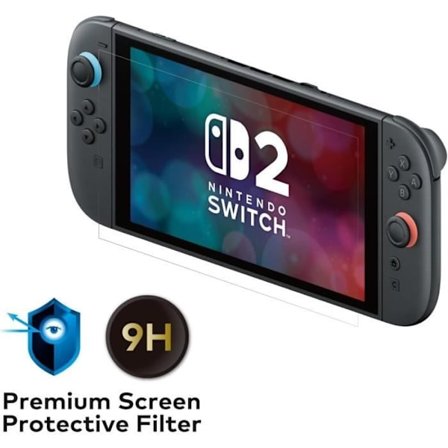 Premium hærdet glas skærmbeskyttelse - HORI - Nintendo Switch 2 - Blålysbeskyttelse - Hårdhed 9 h