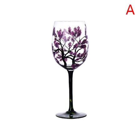 Four Seasons Trees Wine Glasses Goblet Creative Printed Glass C