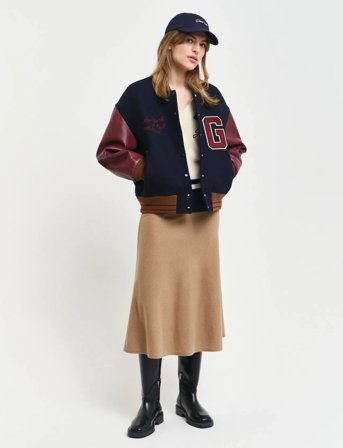 GANT Superfine Lambswool Skirt - Beige - XL/XXL