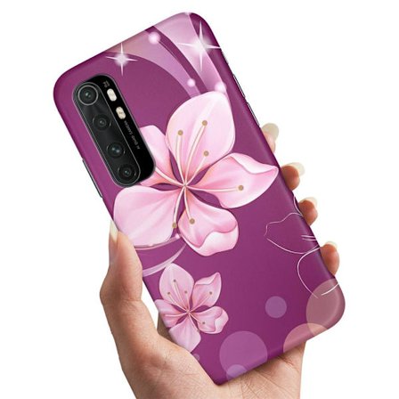 Xiaomi Mi Note 10 Lite - Skal/Mobilskal Vit Blomma