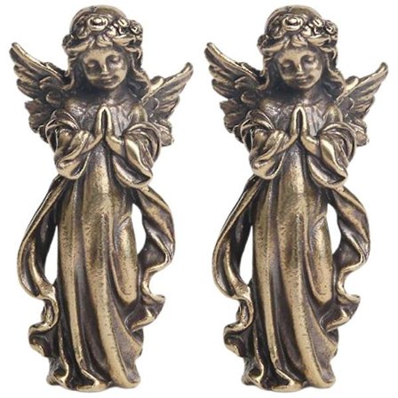bitar vintage kopparängel staty koppar cupid form skulptur ängel form koppar staty (5X2.5CM, som visas på bilden)