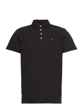 Silkeborg Stretch Polo Tops Polos Short-sleeved Black Clean Cut Copenhagen