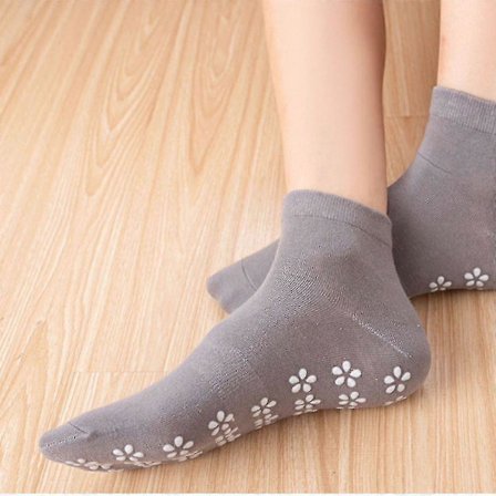 5 par Yoga Sokker Sklisikre Dame, Stoppersokker Herre, Sklisikre Sokker Dame, Yoga Sokker Sklisikre Dame grå