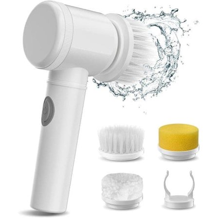 Elektrisk rengøringsbørste – Trådløs skrubbebørste til køkken, badeværelse & brusekabiner, bærbar motorbørste til rengøring i hjemmet