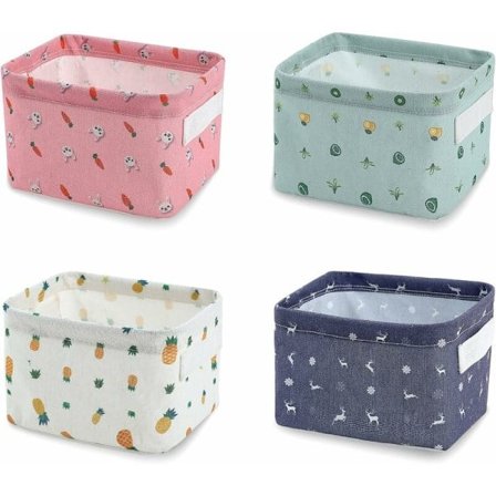 4-delad förvaringskorg Barn tygförvaringskorg förvaringslåda