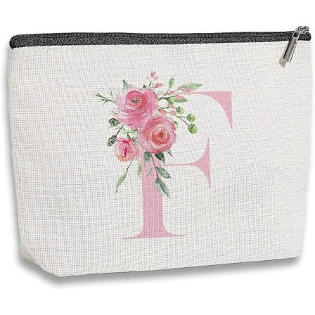 Personlig sminkepung med initialer, personlige gaver til kvinner, gaver til brudepiker, bursdagsgaver til kvinner, gaver til bestevenninne, 