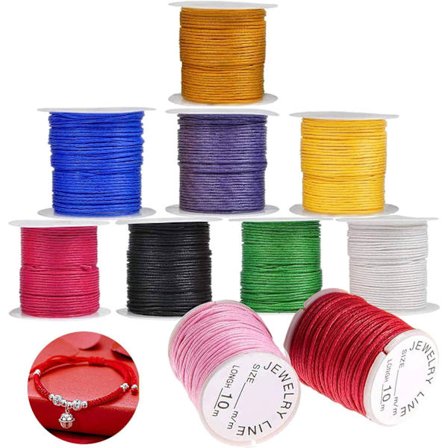 Rannekorunauhat, monivärinen puuvillainen lanka, punottu nailon