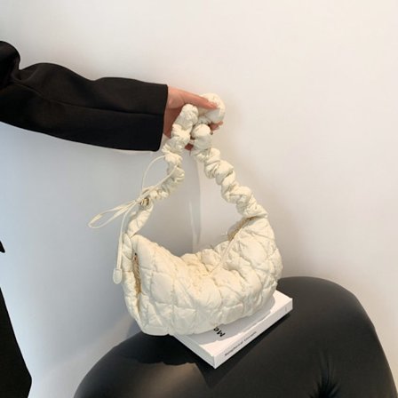 Skuldertaske Puffy Håndtaske HVID