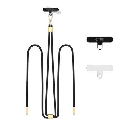 Tech-Protect C2S Rope Crossbody Strap Koppel - Svart