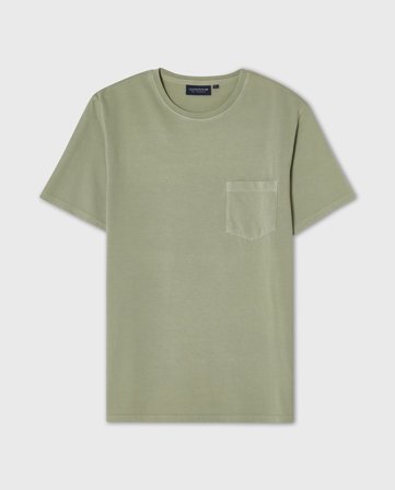 Lexington Midweight sun faded cotton tee, light green