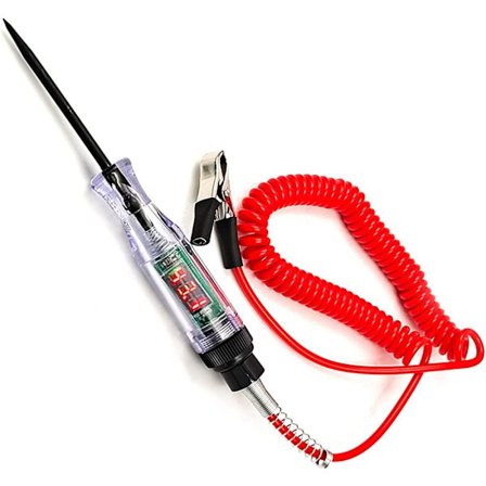 Kraftig 3-70V Biltestelys, Digitalt LED Relé Tester med 110" Teleskopisk Fjærledning