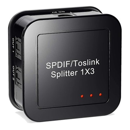 Digitaalinen optinen äänenjakaja 1x3, digitaalinen SPDIF Toslink optinen kuituäänenjakaja, 1 sisään 3 ulos, F