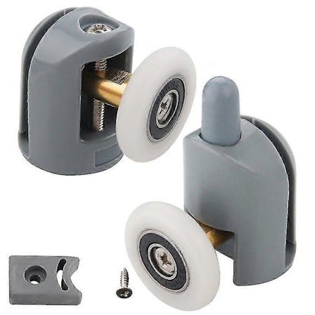 Duschdörrshjul 8-delars set, kompatibla med 23 mm badrumsduschhjul (4 övre, 4 nedre)