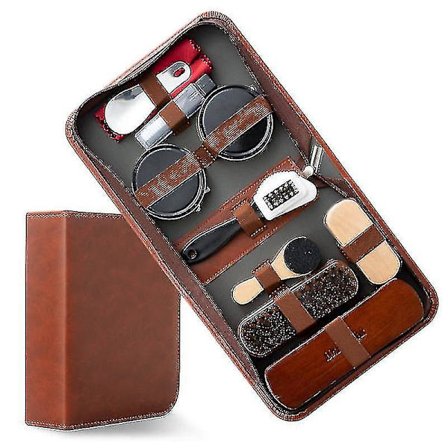 Hestehårs Skobørste Sæt Læderpleje Rengørings- og Poleringsværktøj Rengøring Skohorn Hvid Skopleje