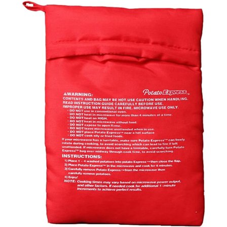 2 stk. Mikrobølgeovn Kartoffel Kogepose Tortilla Kogepose Vaskbar og Genanvendelig Pose Perfekte Kartofler på Bare 4 Minutter