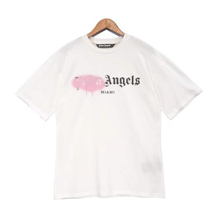 Palm Angels 22Ss Unisex Trykt Mode Casual Kortærmet Bomuld style4 M