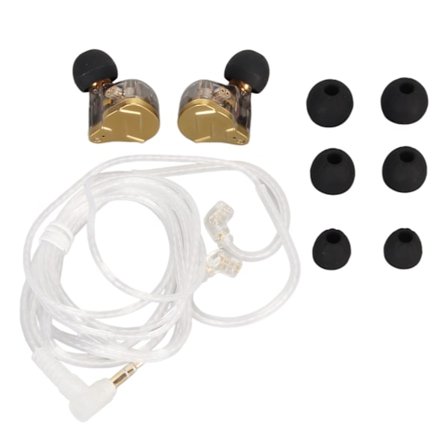 Hybrid dynamisk driver balansert armatur ørepropper dyp bass stereo 1DD 1BA dobbel driver monitor ørepropper KZ ZSN PRO X gull