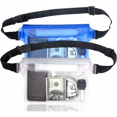 Vanntett veske Vanntett mobiltelefondeksel Beskyttende deksel med justerbar stropp for ski for vannsport, strand, svømming, båtliv, 2 stk-