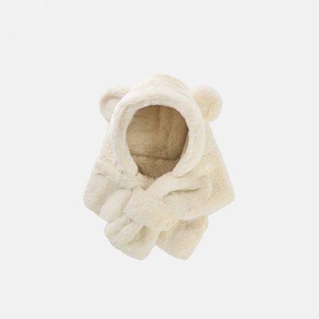 Baby Björnmössa Scarf VIT