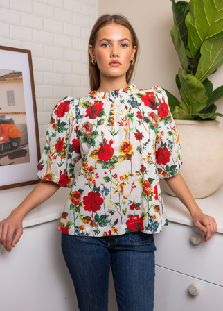 MISSMAYA - Lea Top Floral - S
