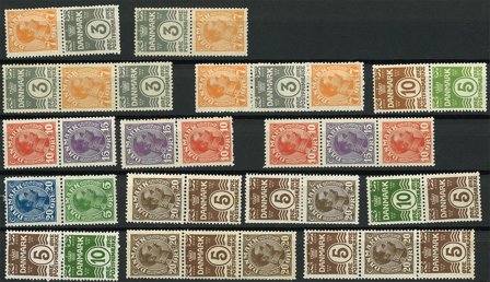 Danmark - Samling af automatmærker på 1 indstikskort