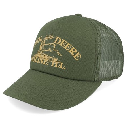 John Deere - Grønn trucker Caps - Vintage Print Dark Green Trucker @ Hatstore