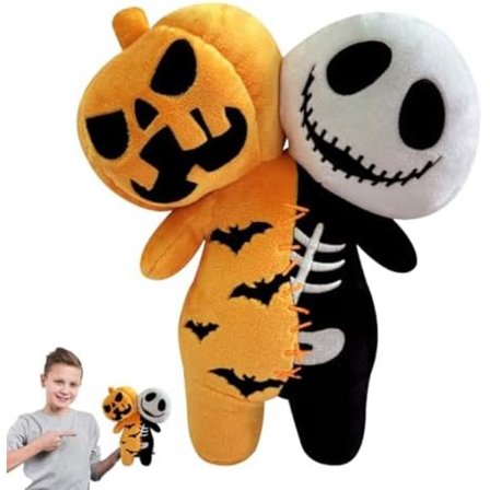 POPOYU Halloween Kurpitsa Luuranko Pehmolelu Pehmotyyny, Aavetyynyt Pojille Tytöille, Pehmeä Halattava Tyyny Söpö Aave Pehmolelu Lapsille