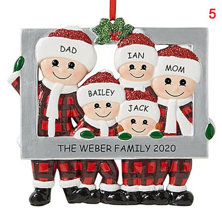 Julgransprydnad 2020 karantän Familjens juldekoration Anpassad familjemedlemmars namn Gör-det-själv-present