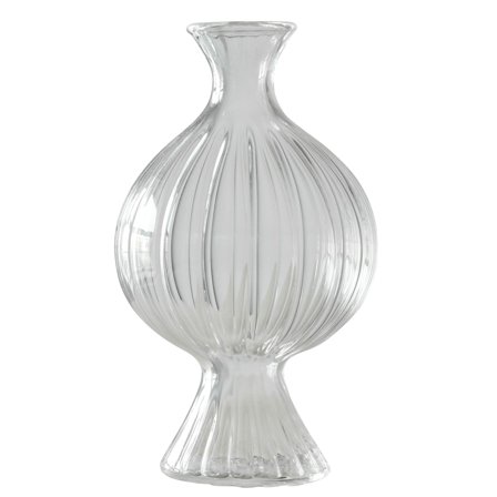 Tell me more Como Ripple vase, medium' - 'Transparent