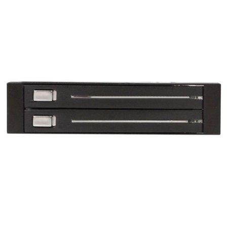 StarTech 2 Drive 2.5in Trayless Hot Swap SATA Mobile Rack Backplane - Dual Drive SATA Mobile Rack Enclosure for 3.5 HDD (HSB220SAT25B) - uttagbar