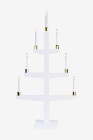 Star Trading - Sähkökynttelikkö puuta - Valkoinen - Sähkökyntteliköt - - Homeroom