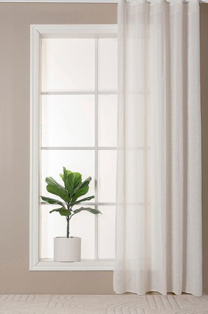 Hasta - Verho Saga - Valkoinen - Poimutusnauhaverhot - 250 - - Homeroom