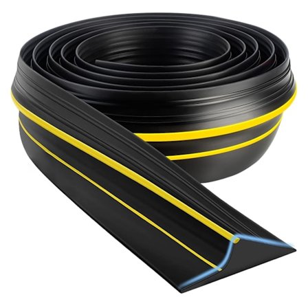 3m/18mm Tröskeltätning för Garageport, Tätningslist för Dörrbotten, Gummitröskeltätning för Överliggande och Bottenmonterade Dörrar | Flood Barrier 