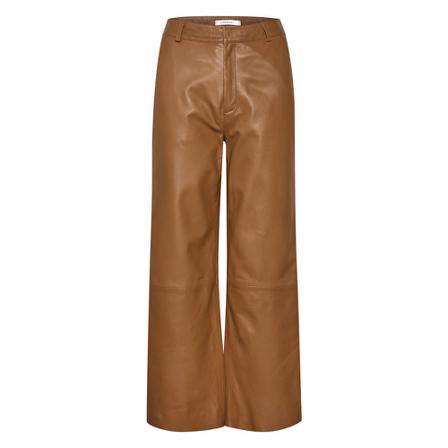 Gestuz Agatagz Mw Culotte Brun, Dame Læderbukser