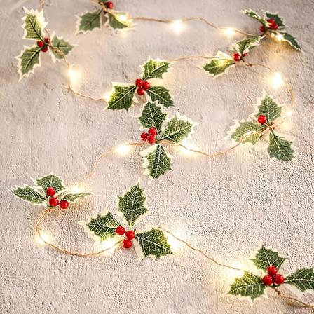 1 kpl 2 metrin jouluvalosarja joulukello m nty, valosarja punainen