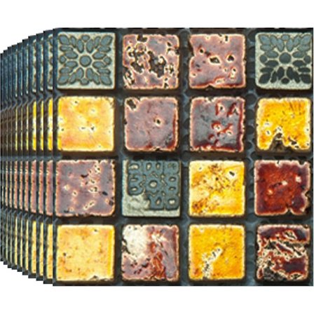 30 Stykker 10x10cm Vandtæt Vægklistermærke Mosaik Flise Klistermærker Selvklæbende Væg Badeværelse Vægklæbemiddel til Køkken DIY Klæb Flise Dekorativt
