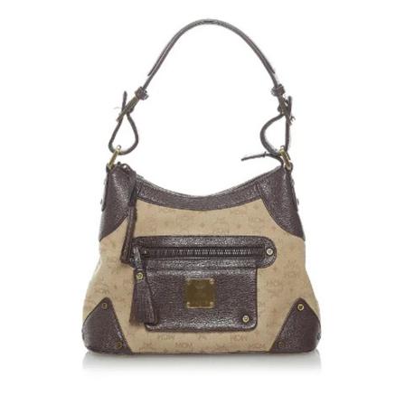 MCM Pre-owned, Pre-owned Canvas handbags Bruin, Dames, Maat:ONE Size