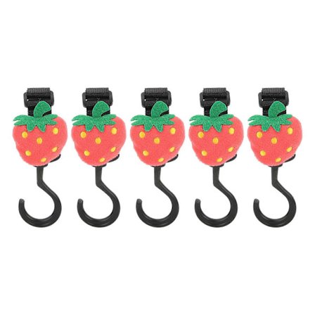 5 stk Søte Barnevogn Multifunksjonelle 360 Graders Roterende Tegneseriekroker med Borrelås for Sykkel Bil