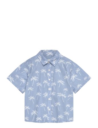 Mango | Palm Print Cotton Shirt | 98